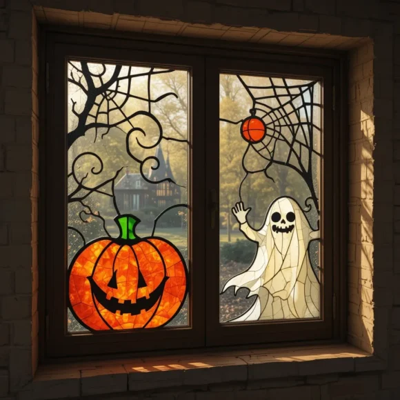 Stained Glass Halloween Art