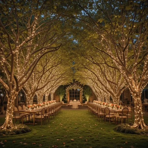 String Lights in the Trees