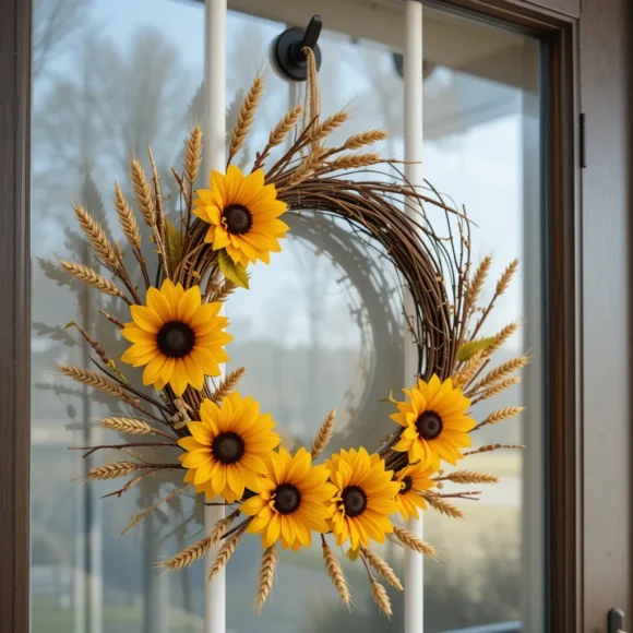 Sunflower Window Wreath