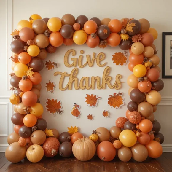 Thanksgiving Balloon Backdrop for Photos