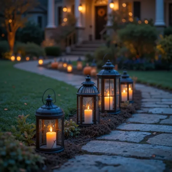 Vintage Lantern Path Lights