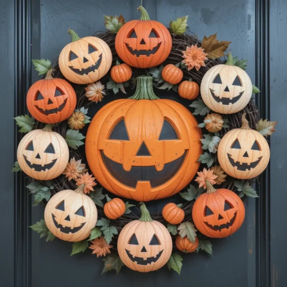 Vintage Pumpkin Faces