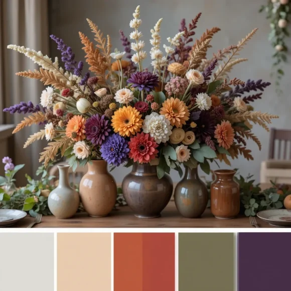 Violet, Sage, and Rust