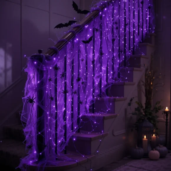 Violet Spider Web Staircase Wrap