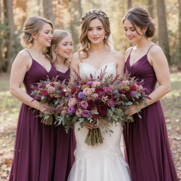 Violet and Brick Red