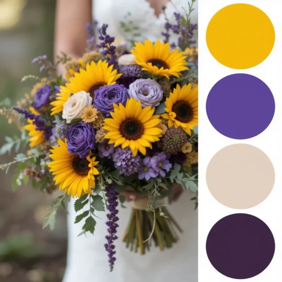 Violet and Sunflower Yellow