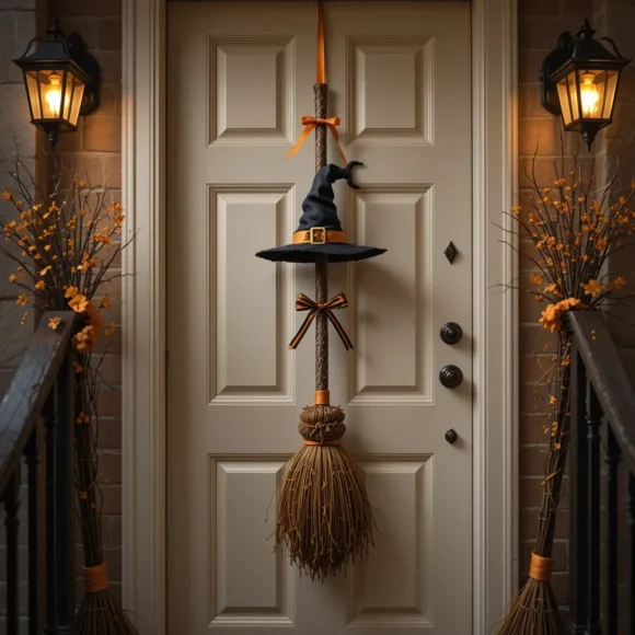Witch’s Broom Door Hanger