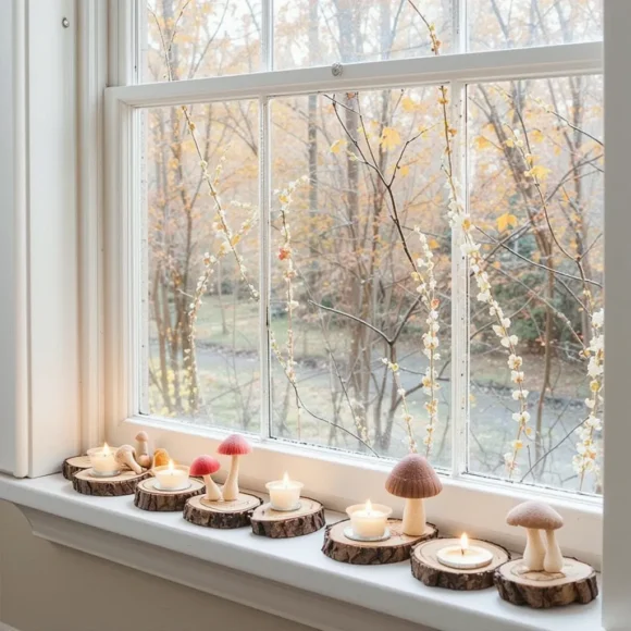Wood Slice Window Accents
