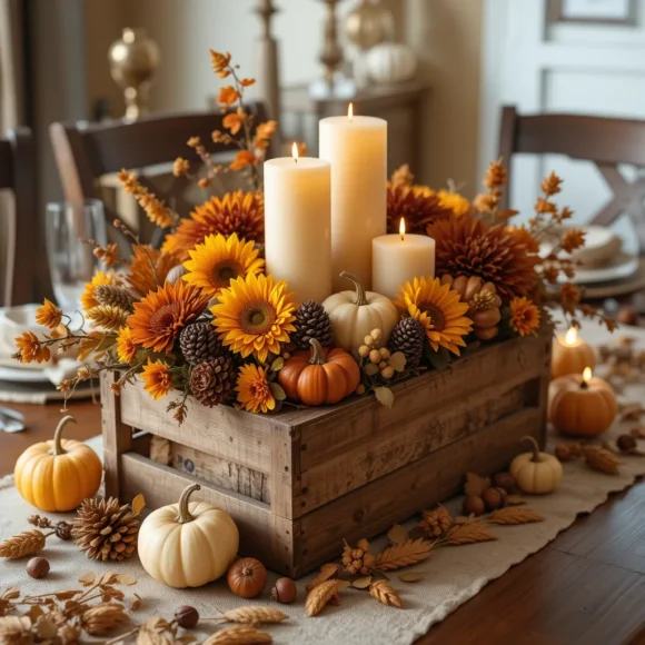 Wooden Crate Centerpiece