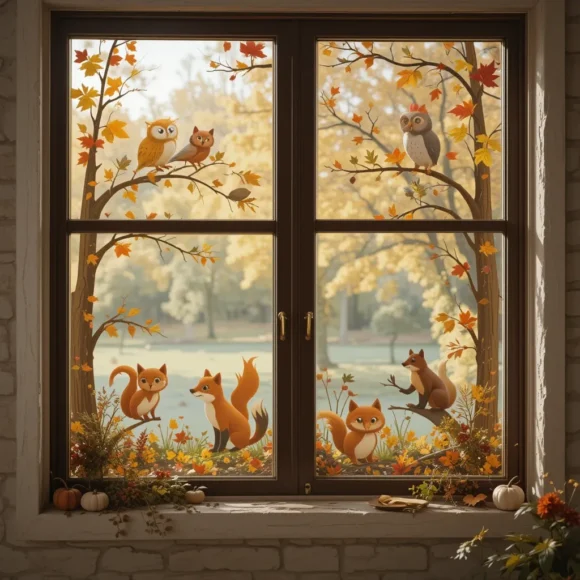 Woodland Creature Window Clings