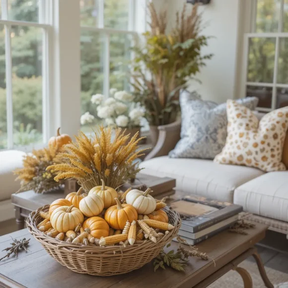 Woven Baskets with Mini Gourds
