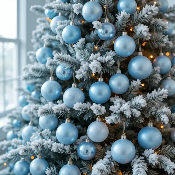 Baby Blue Glass Ornaments