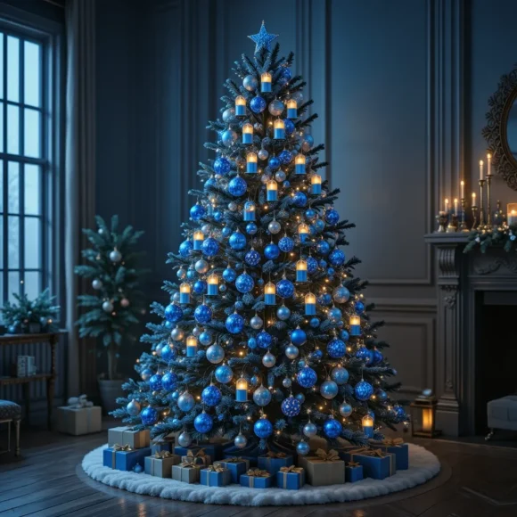 Blue Glass Candle Ornaments