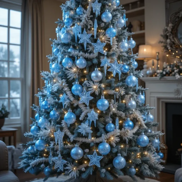 Blue Icicle Ornaments