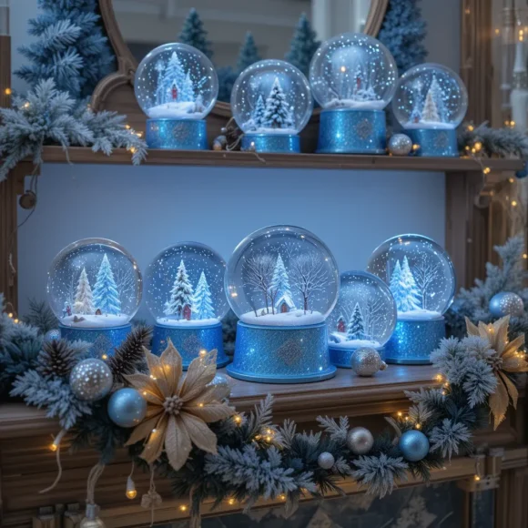 Blue Snow Globe Collection