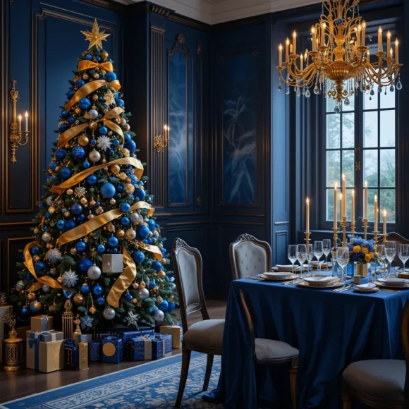 Blue and Gold Accent Décor