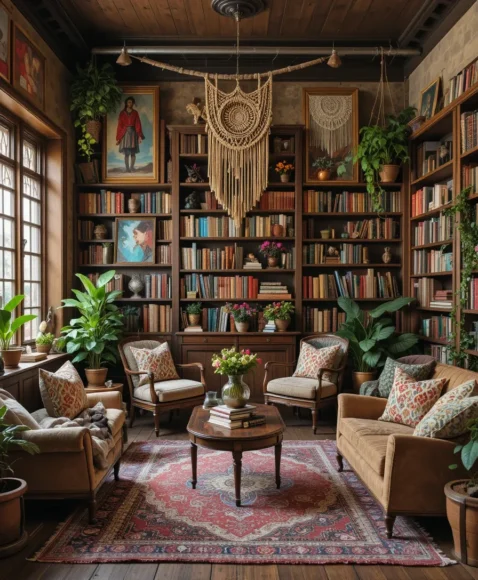 Boho Home Library