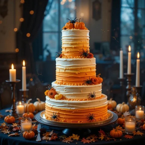 Candy Corn Ombre Cake