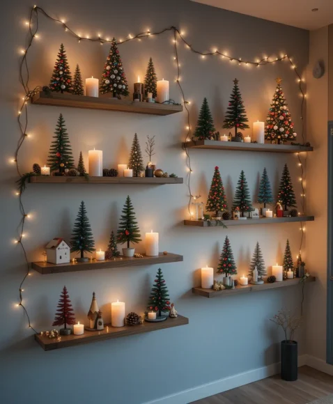Christmas Wall Shelves Display