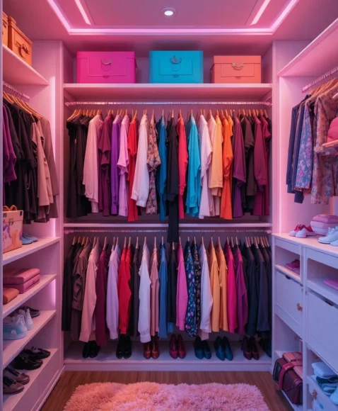 Color-Coordinated Closet