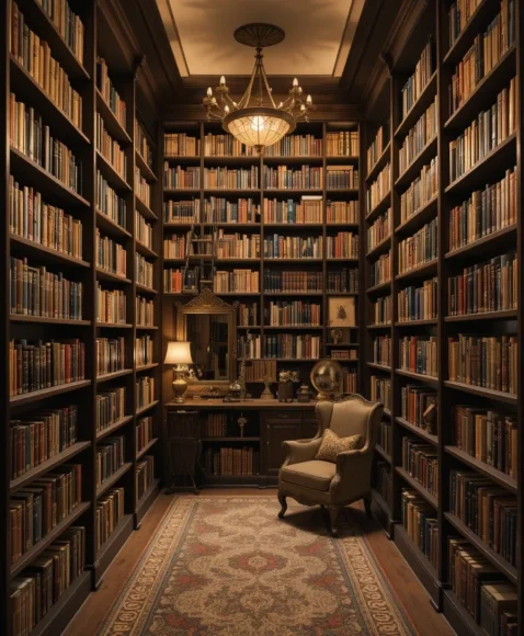 Floor-to-Ceiling Shelving - Home Library Ideas