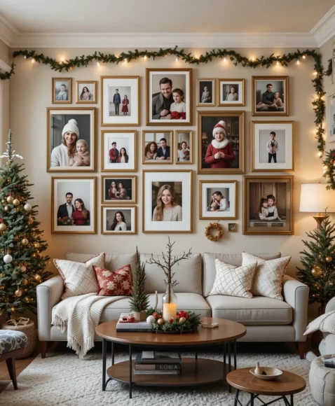Gallery Wall of Holiday Photos