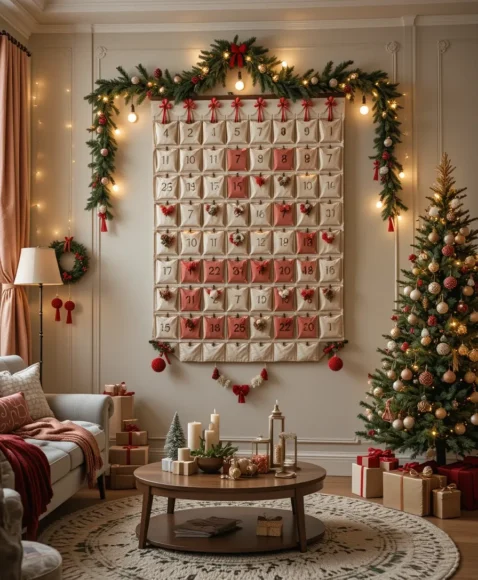 Hanging Advent Calendar Wall Art