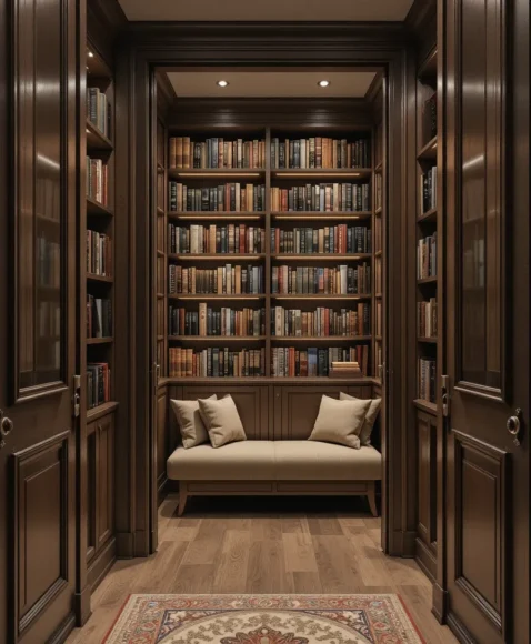Hidden Library Behind Doors