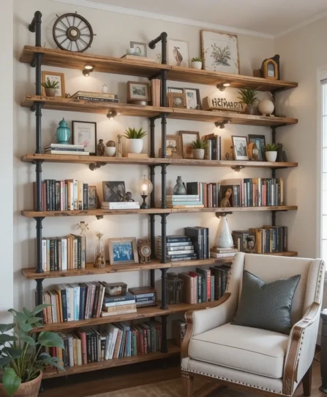 Industrial Pipe Shelving