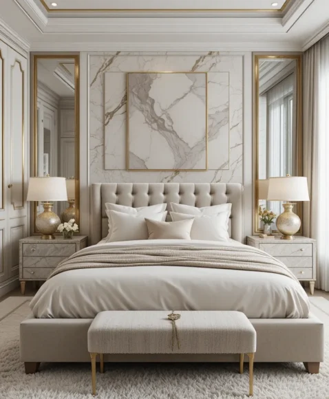 Marble and Gold Accents