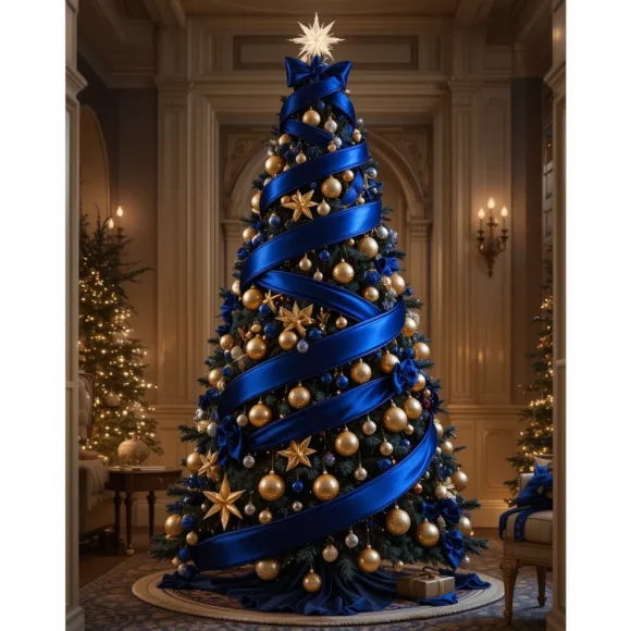 Navy Blue Ribbon Wrap