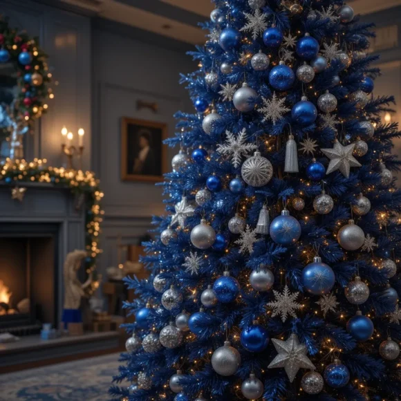 Navy Blue Tinsel Strands