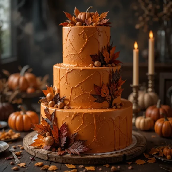 Pumpkin Spice Cake, Halloween Wedding Cake