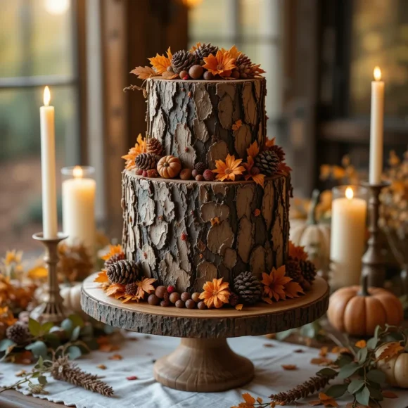 Rustic Wooden Cake Accents