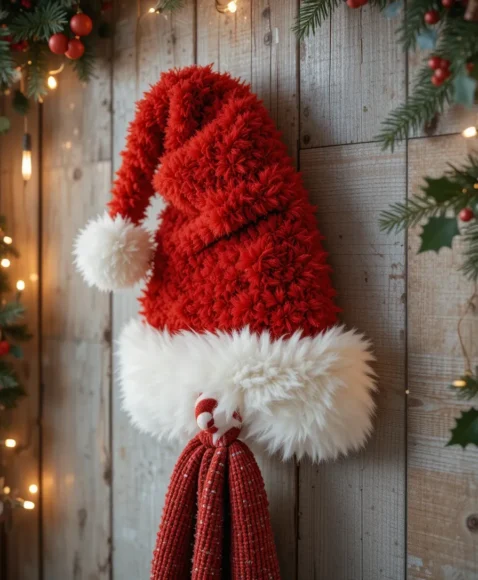 Santa Hat Wall Hooks
