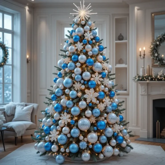 Blue Christmas Tree Decor Ideas