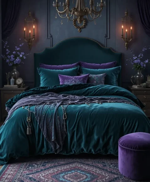 Velvet Bedding in Rich Colors