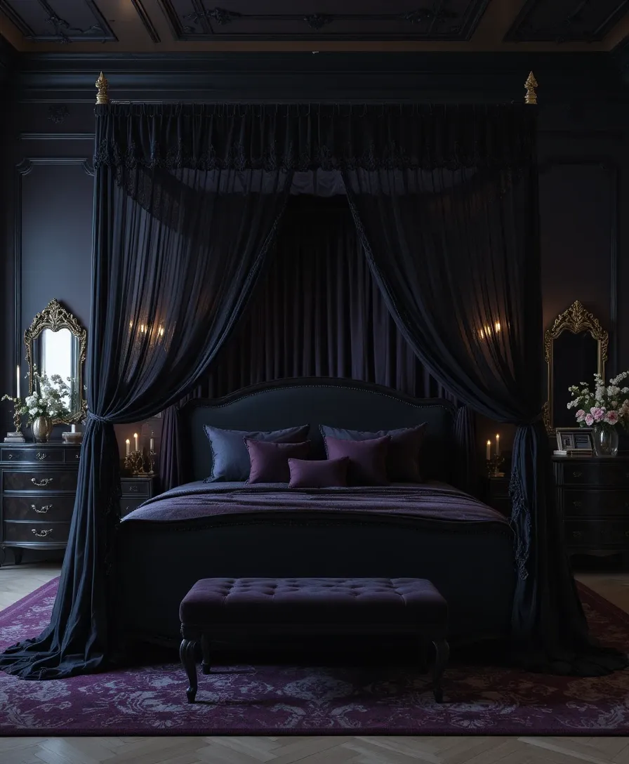 Black Canopy Bed