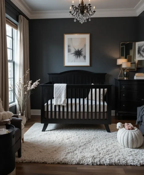 Black Crib for a Bold Statement