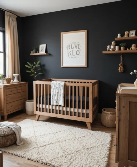 Black and Natural Wood Blend