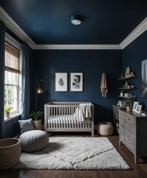 Dark Blue Ceiling for Drama