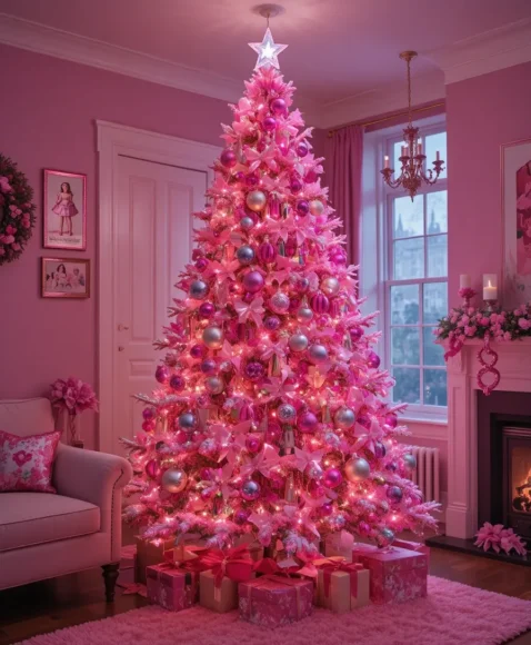 Barbiecore Christmas Tree