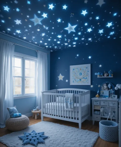 Blue Ceiling Stars