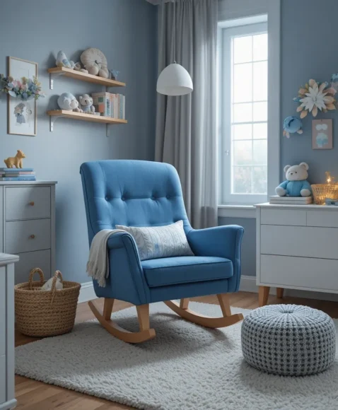 Blue Rocking Chair