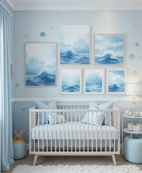 Blue-Themed Wall Art