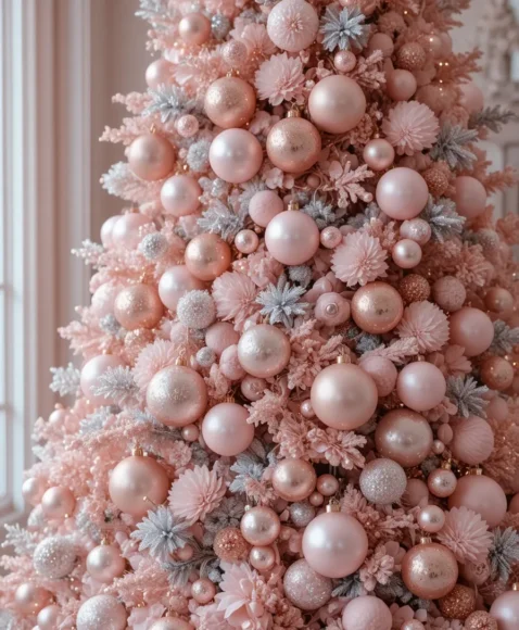 Pink Christmas Tree Decor