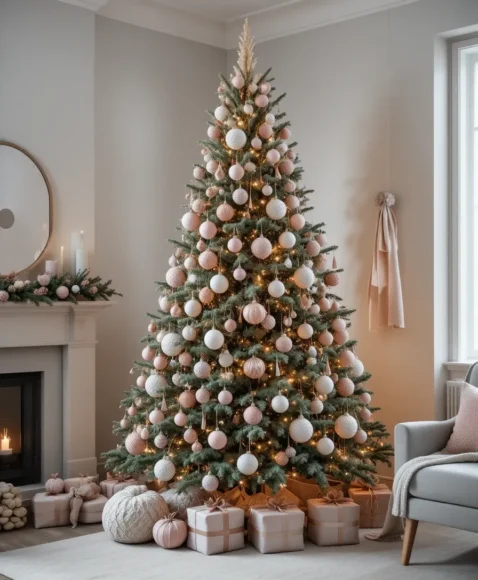 Blush and White Scandinavian Tree