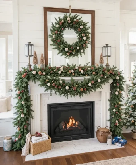 Evergreen and Pinecone Garlands