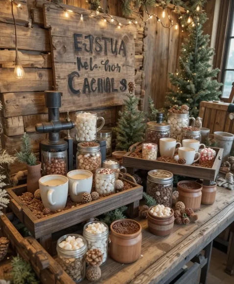 Hot Cocoa Bar Setup