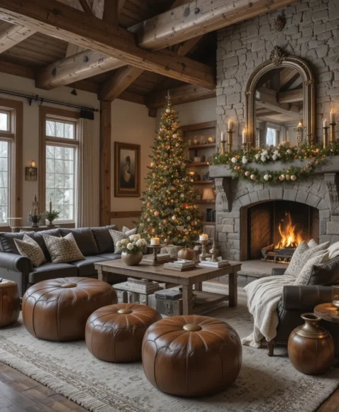 Leather and Brass Accents